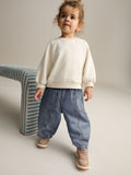 Mid Blue Denim Barrel 100% Cotton
Jeans