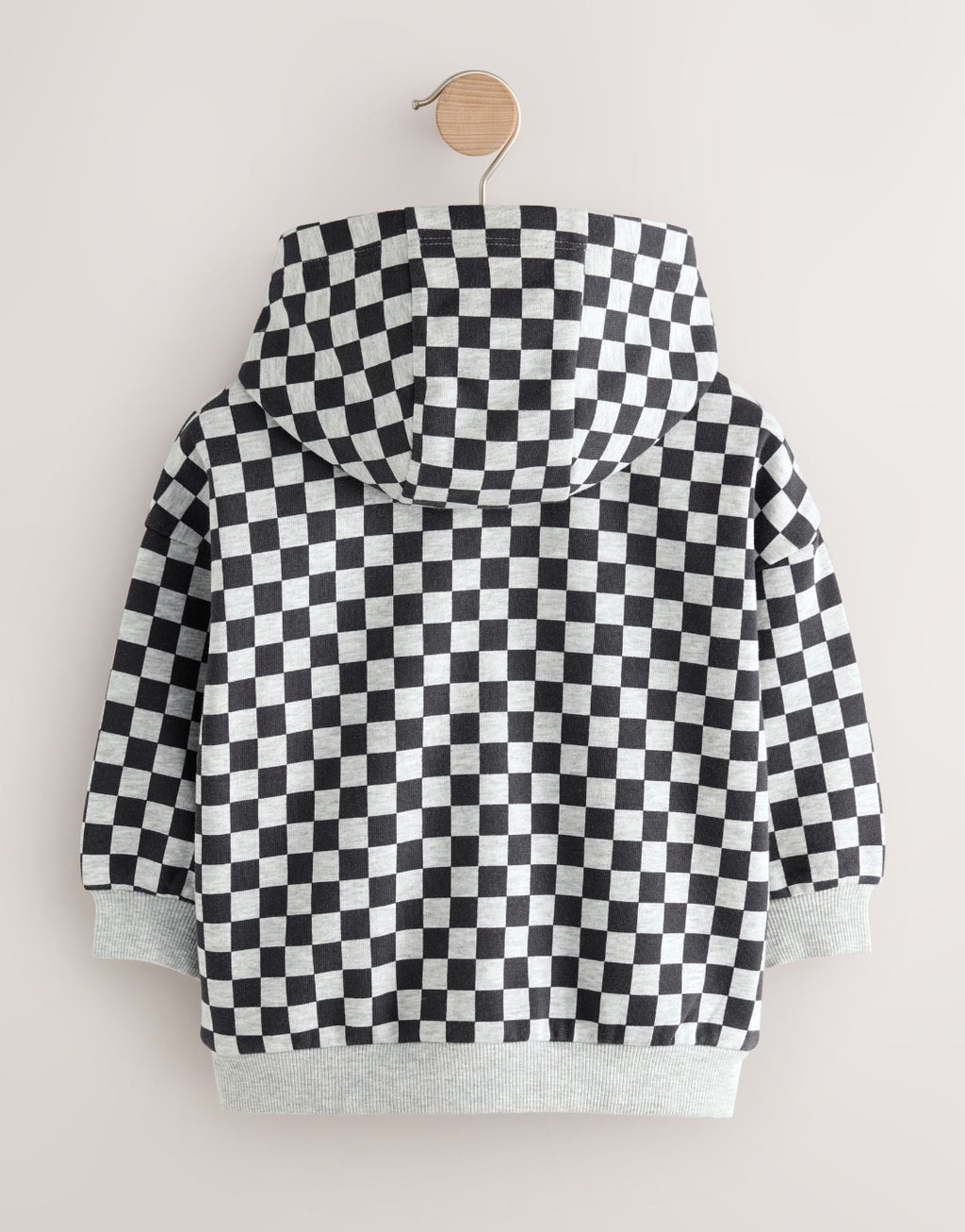 Black White Checkerboard Zip Up
Hoodie