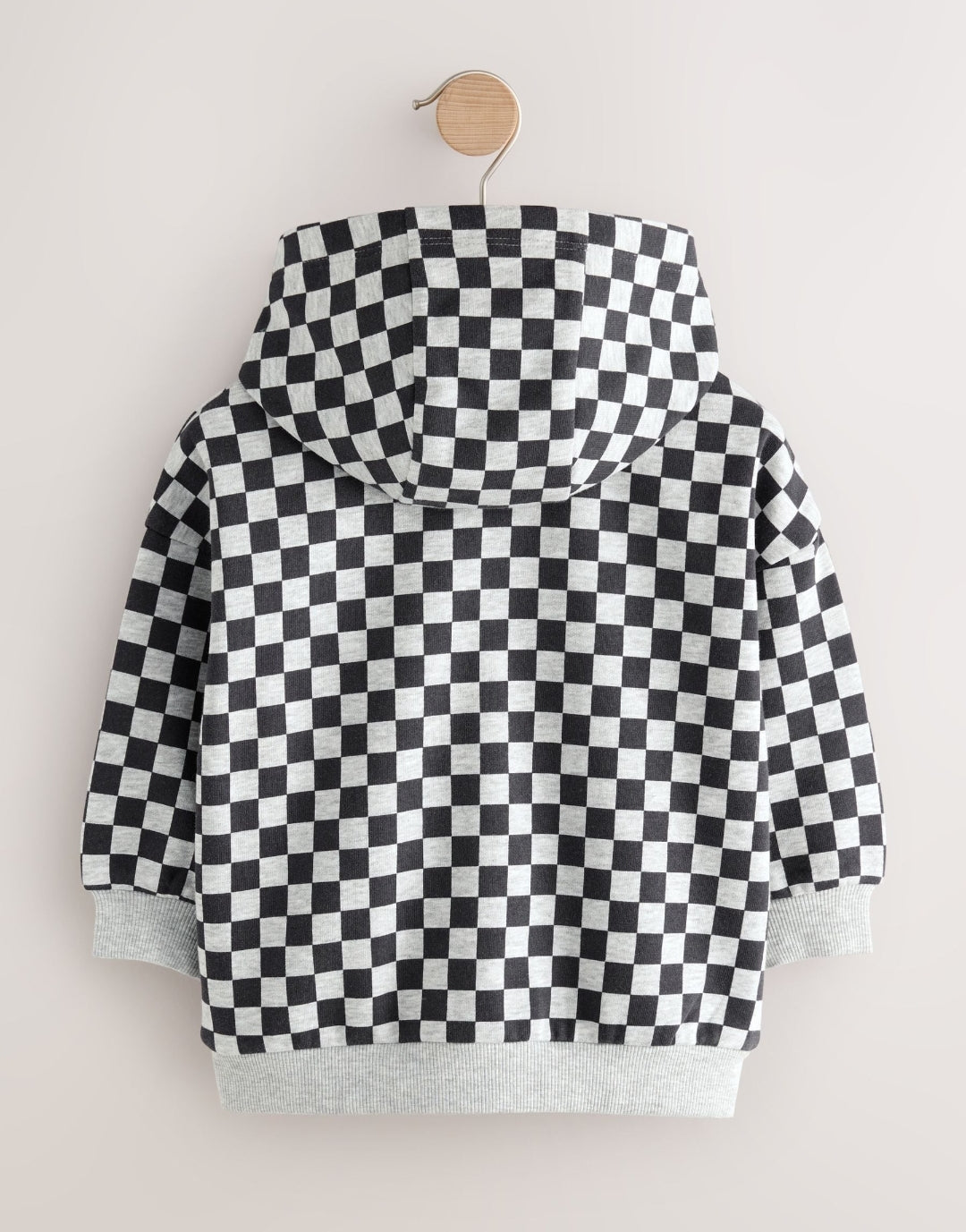 Black White Checkerboard Zip Up
Hoodie