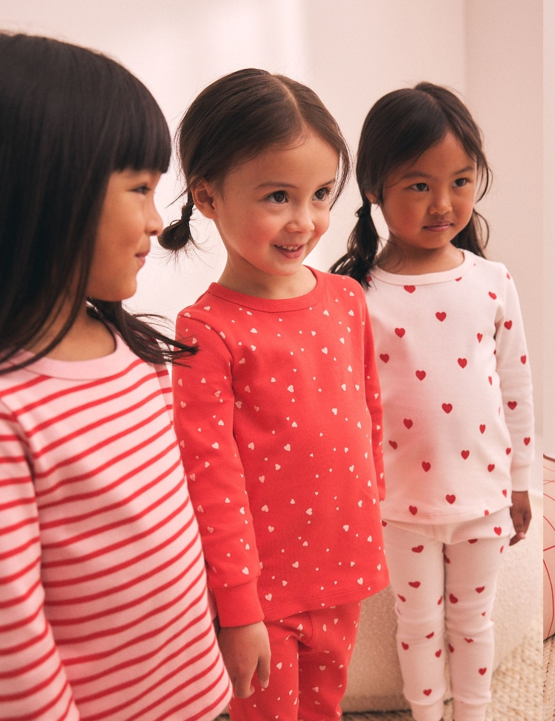 Red/Ecru Snuggle Pyjamas 3 Pack