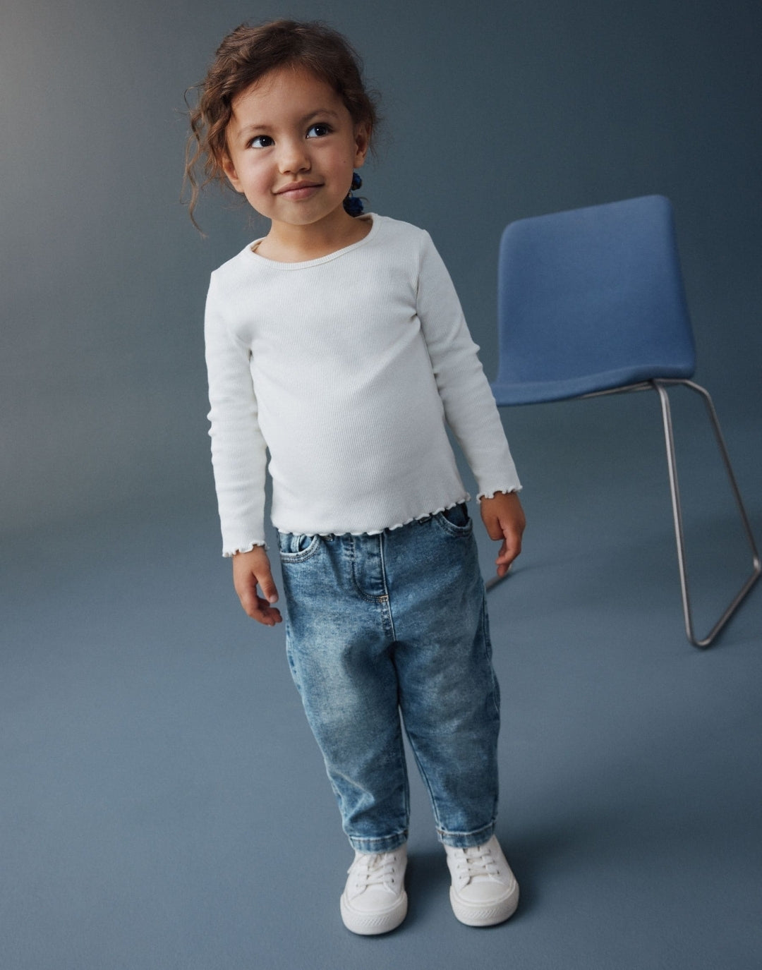 Denim Mid Wash Mom Jeans