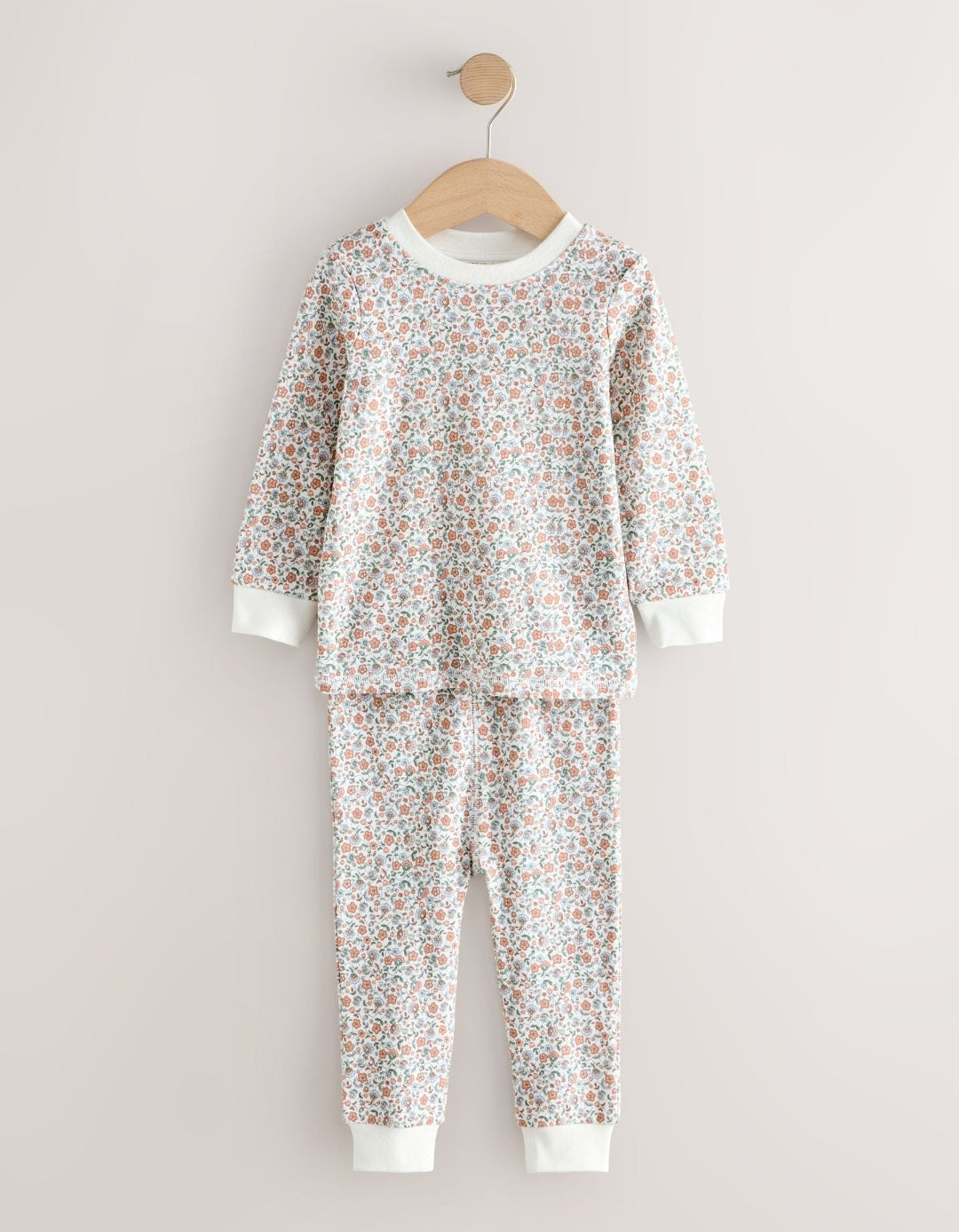 Ecru/Peach Snuggle Pyjamas 3 Pack
