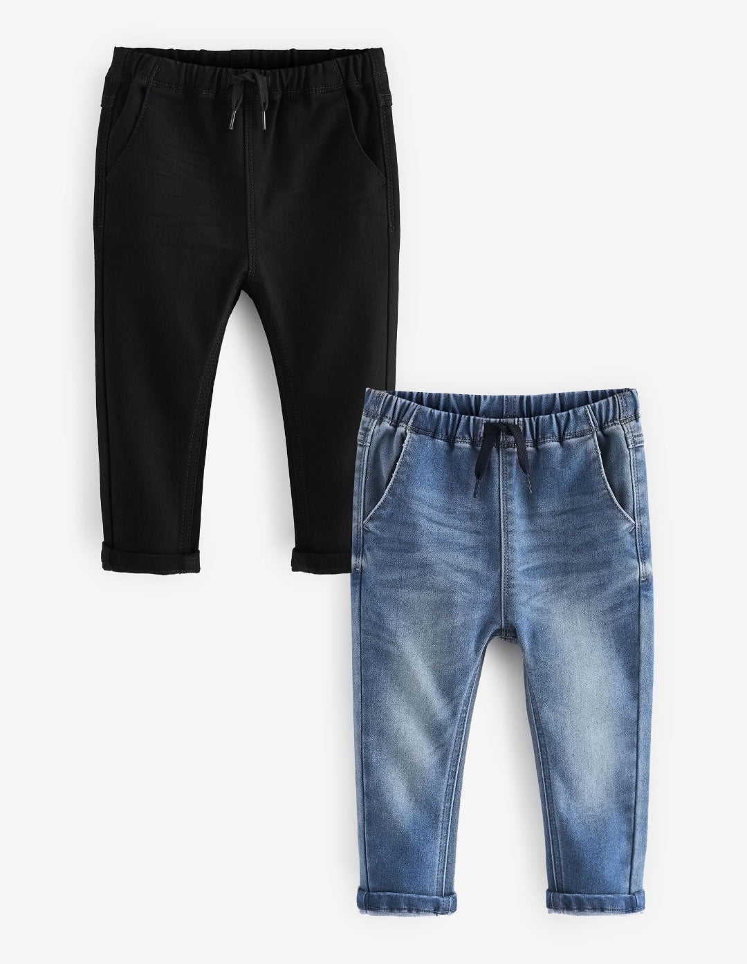Blue Black Denim Loose Fit Supersoft
Pull-On Jeans With Stretch 2 Pack