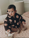 Brown and Pink Borg Spot Hooded
Baby Jacket