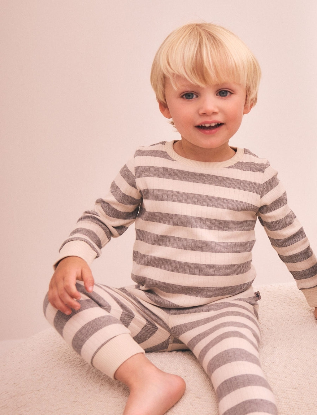 Brown/Cream Stars Snuggle Pyjamas Set3Pack