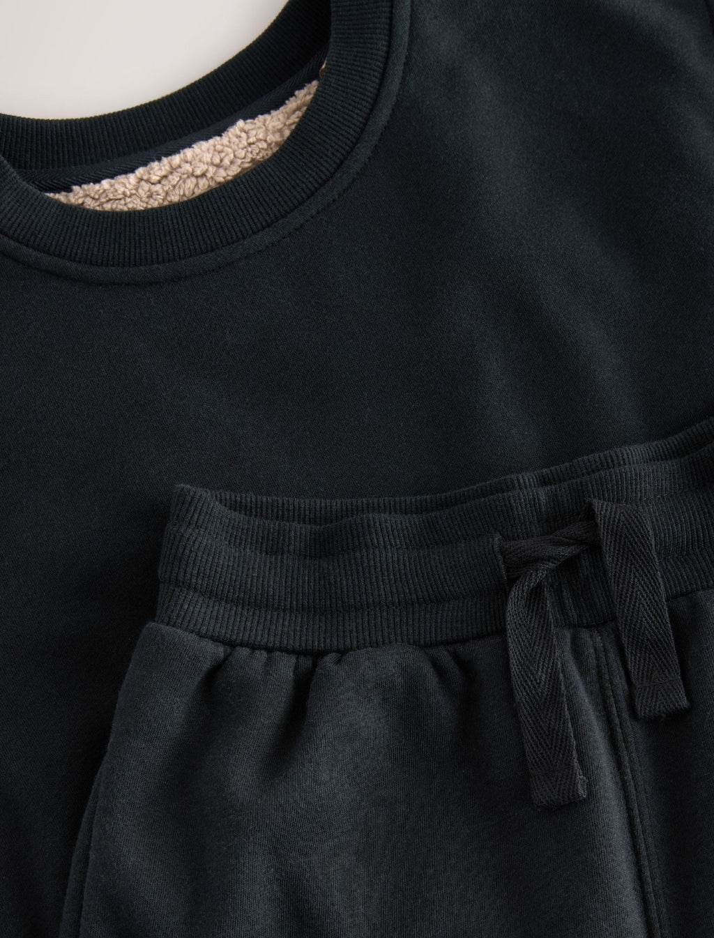 Black Single Cosy Fleece Pyjamas