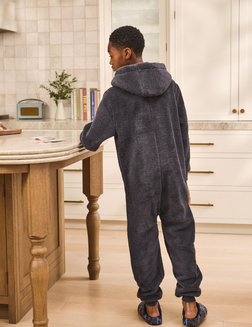 Grey Fleece All-In-One