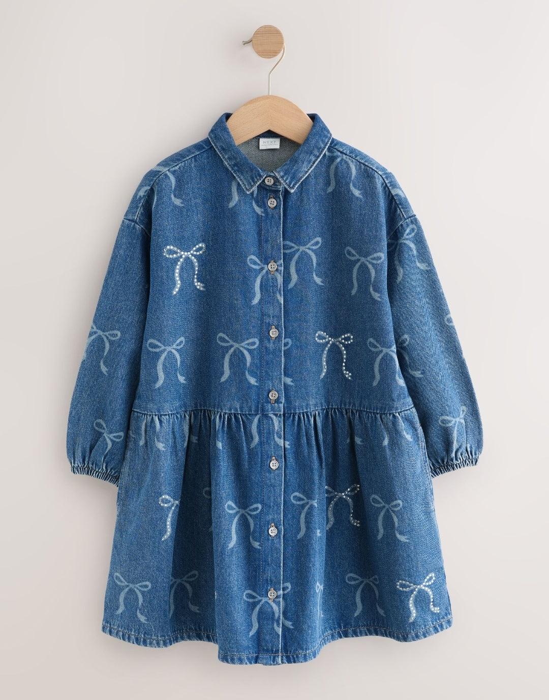 Blue Denim Bow Diamante Shirt
Dress
