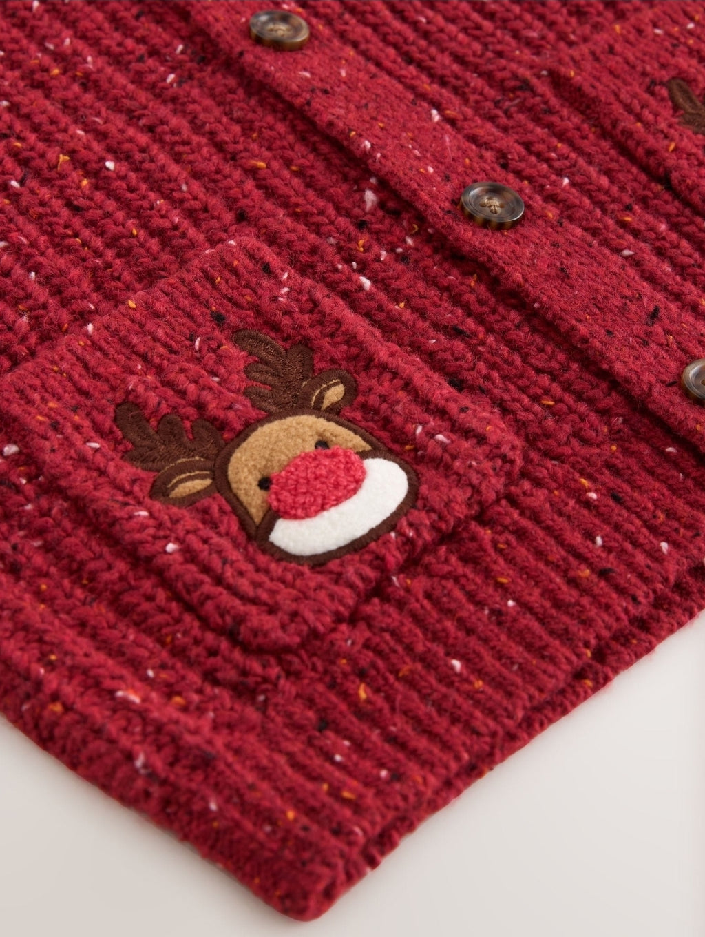 Red Christmas Knitted Crew Neck
Cardigan