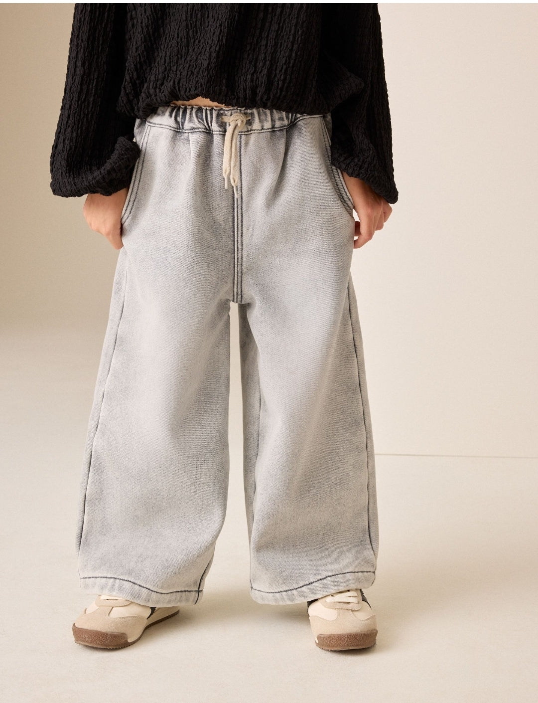 Washed Grey Cosy Fleece Lined Jeans