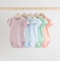 Pastels 5 Pack Short Sleeve
Pointelle Baby Bodysuits