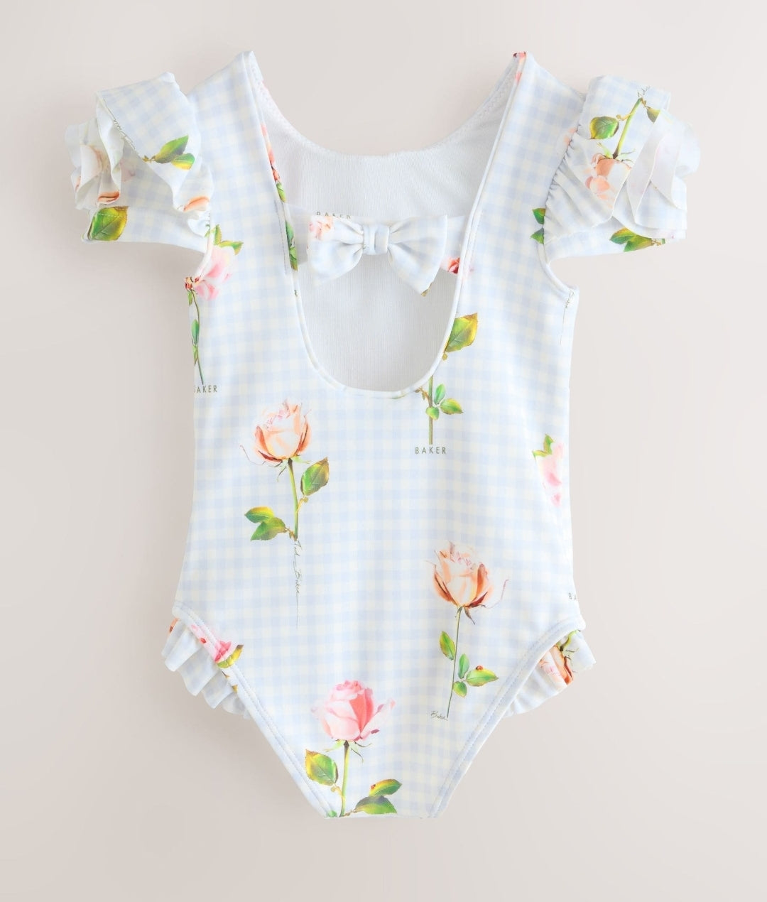Baker by Ted Baker Gingham Print
Puff Sleeve Swimsuit