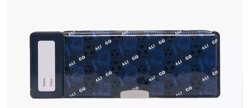 SEGA Sonic Print Pencil Case with Magnetic Flap Closure
