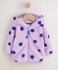 Purple Spot Fleece Baby Hooded
Jacket