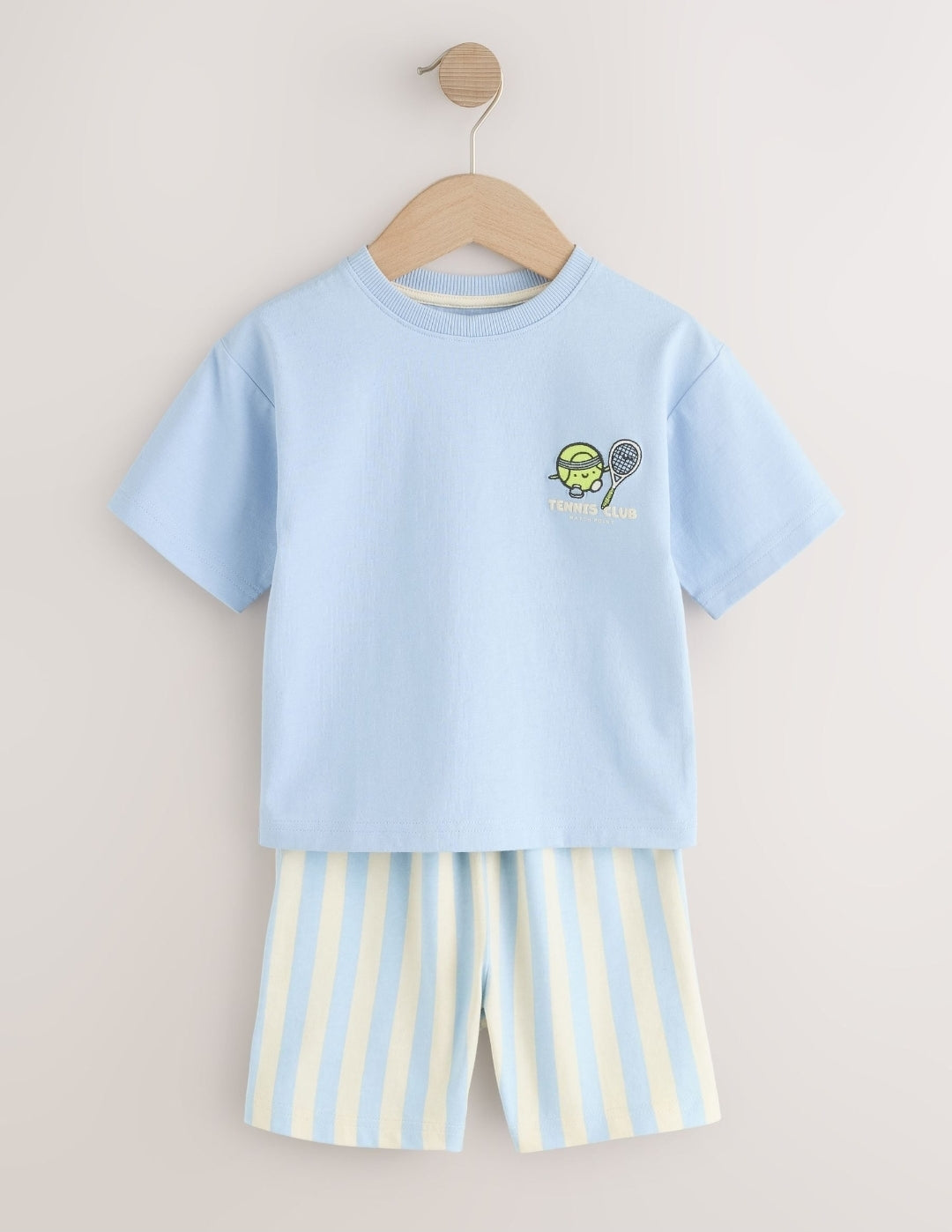 Blue/Green/Grey Tennis Club Short Pyjamas 3 Pack