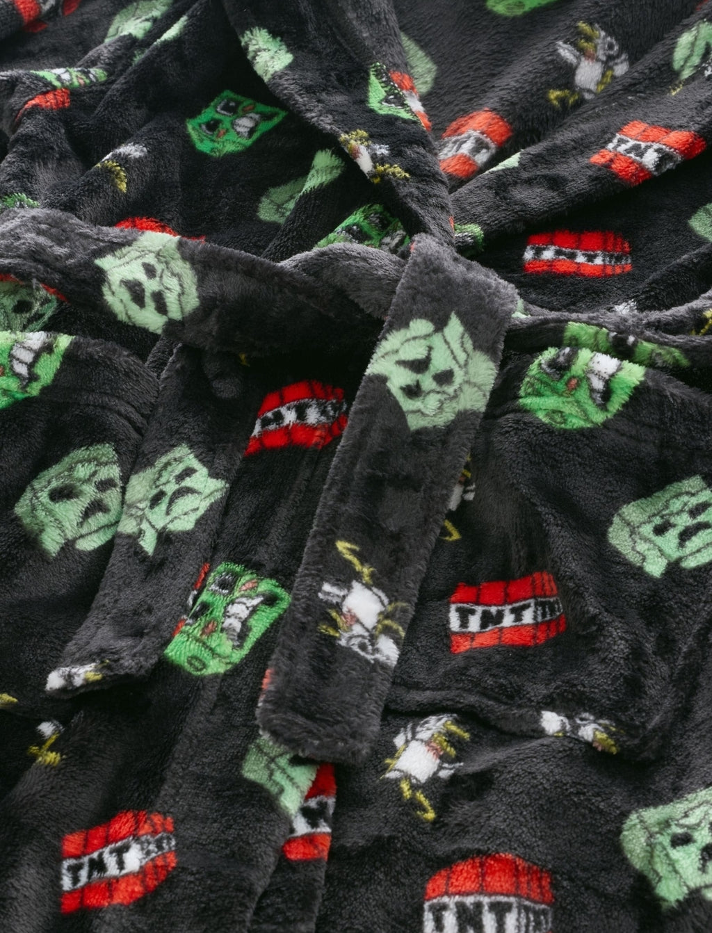 Black Minecraft Fleece Robe