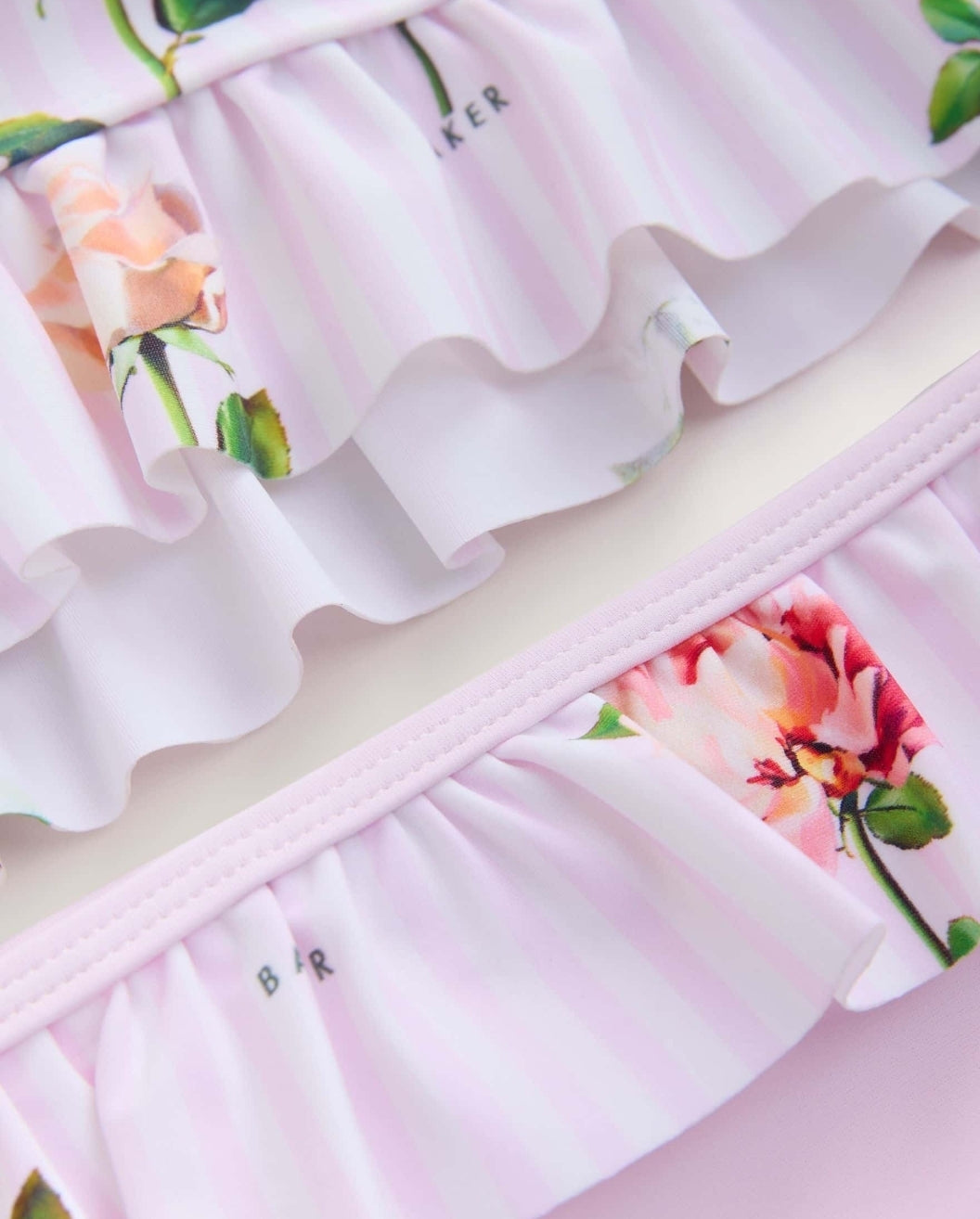 Baker by Ted Baker 2 Piece Frill
Stripe Tonal Bikini