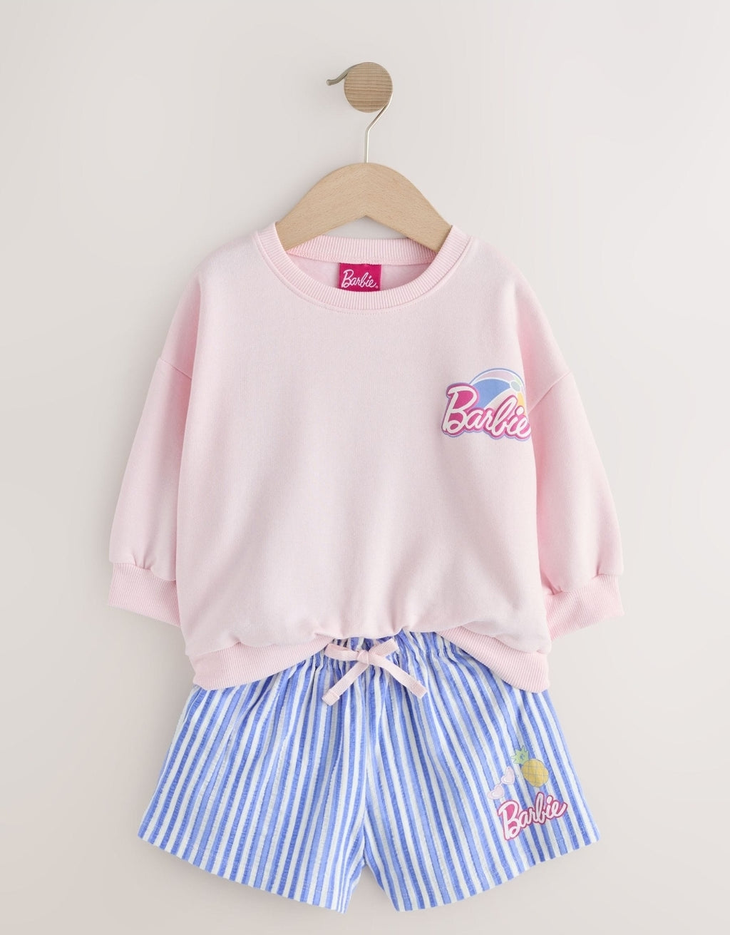 Pink Barbie Shorts Set