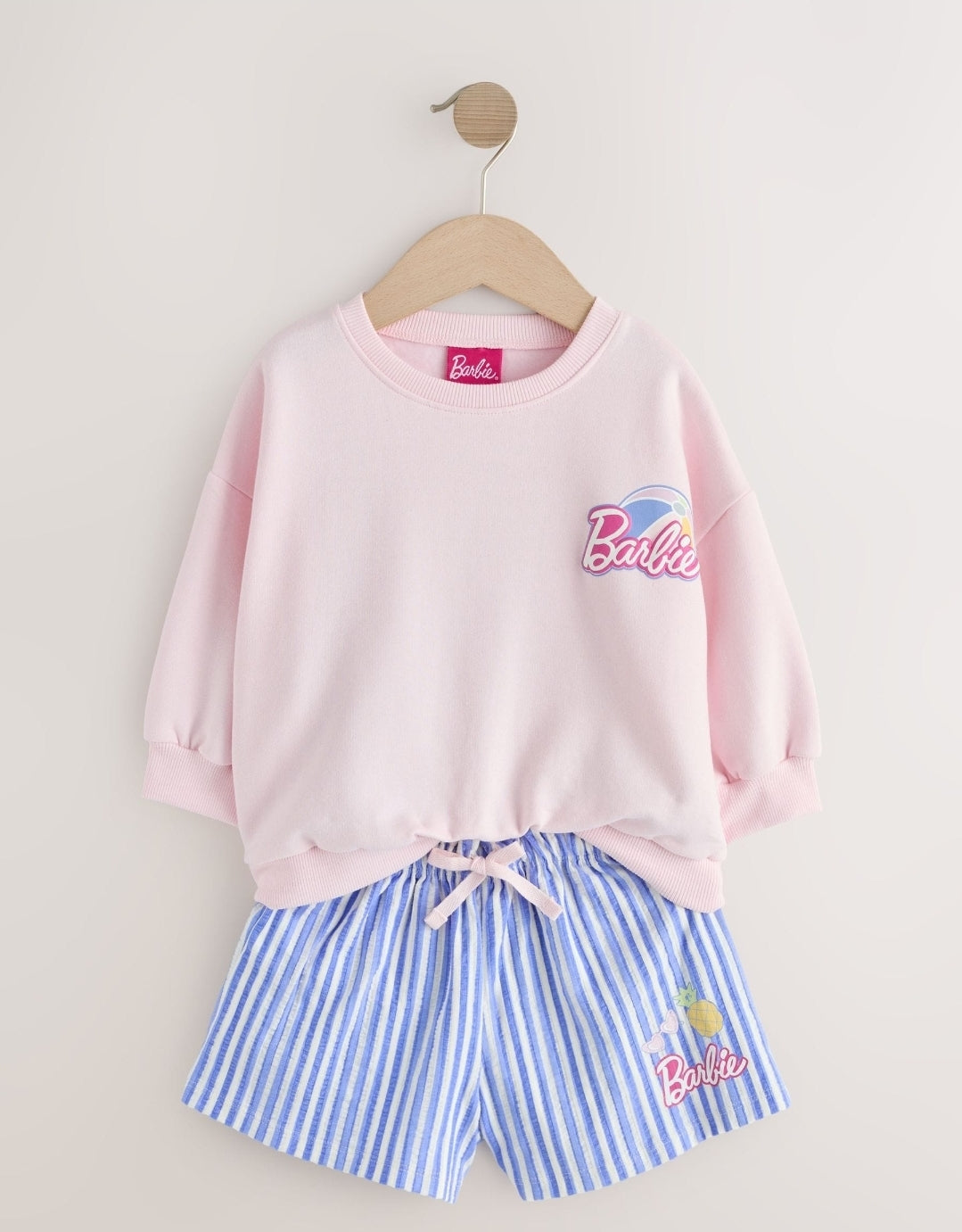Pink Barbie Shorts Set