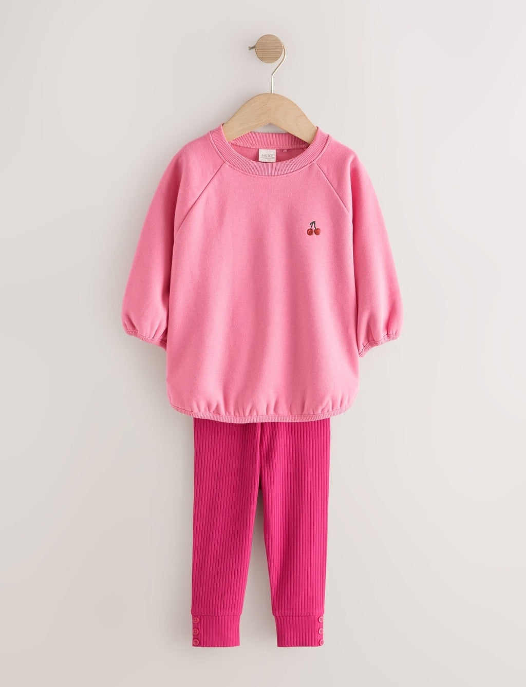 Bright Pink Sweatshirt and Leggings Set