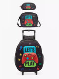 Juniors Gaming Print Trolley Bag for set 14 inches
