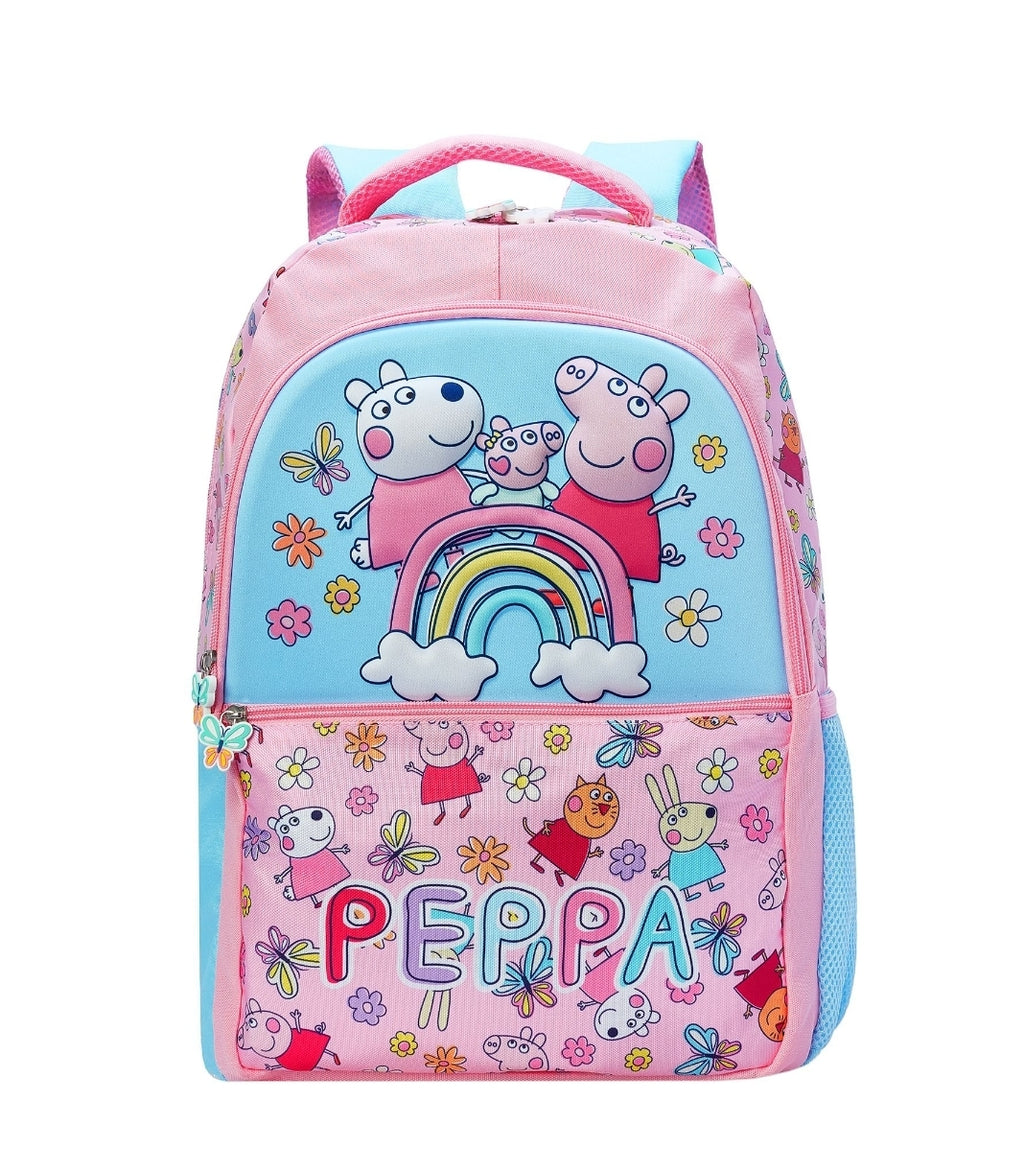 Character Blue Peppa Pig Backpack 
Peppa And Suzy Sheep 16inch