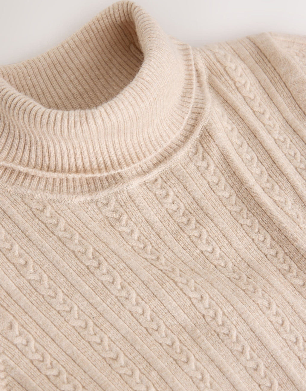 Oatmeal Roll Neck Jumper