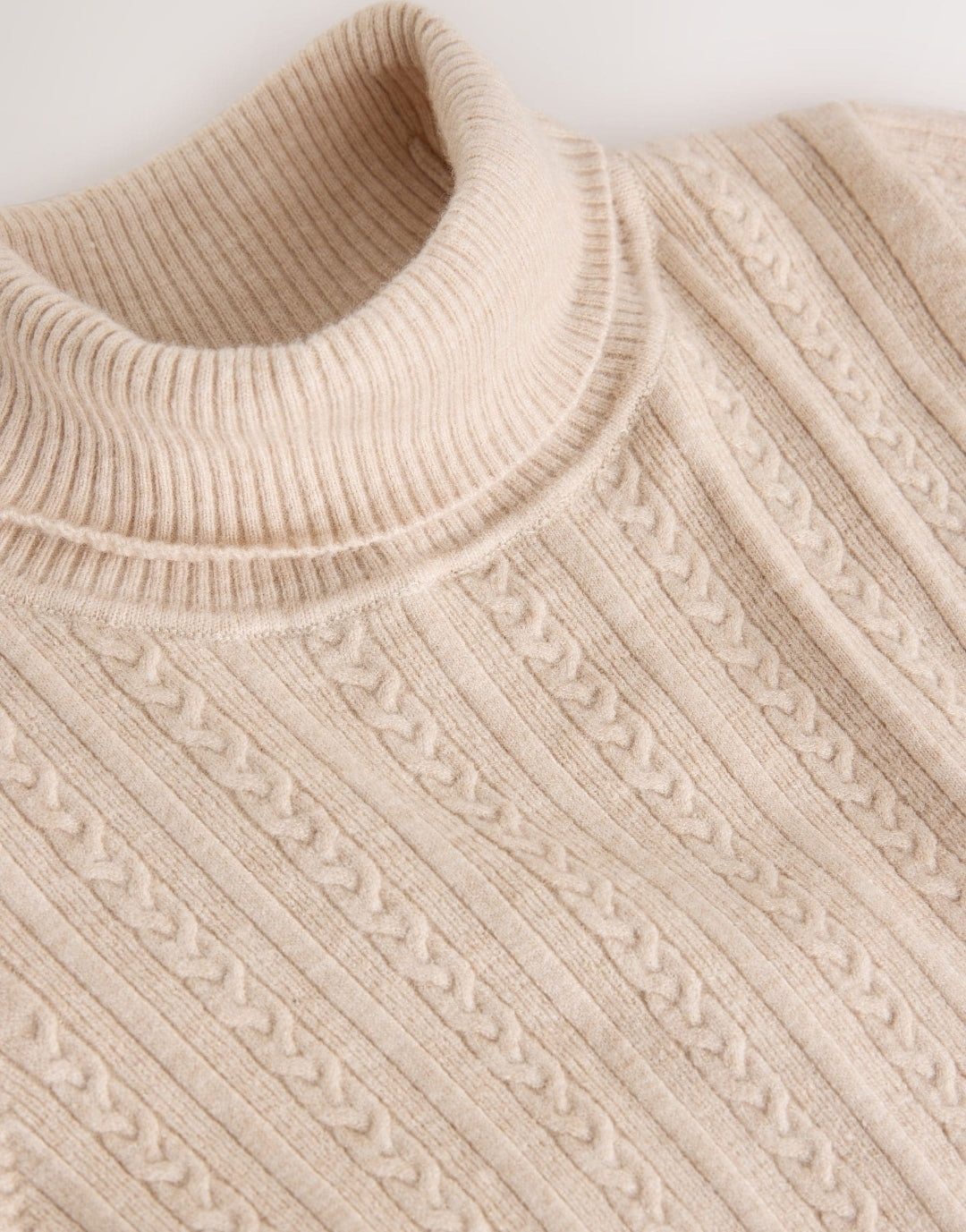 Oatmeal Roll Neck Jumper
