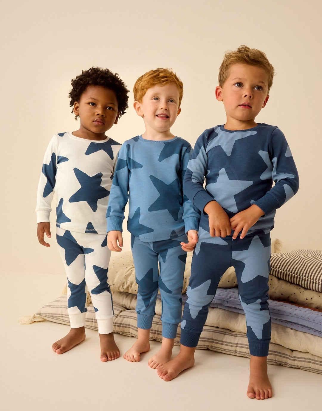 Blue/Navy Snuggle Pyjamas Set 3 Pack