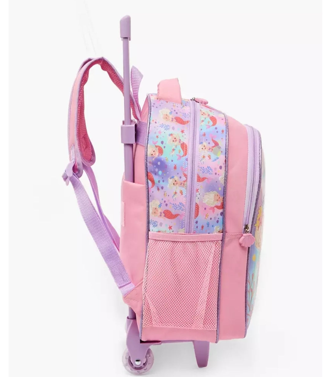 Mermaid 5-Piece School Trolley Bag Set 16 inches