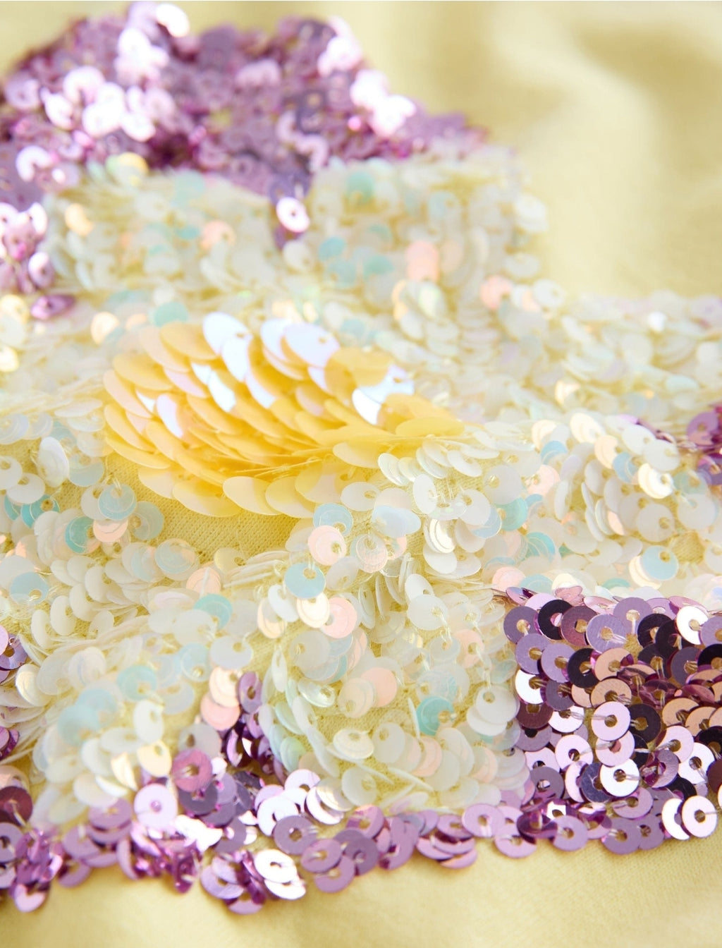 Yellow Daisy Sequin Heart T-Shirt