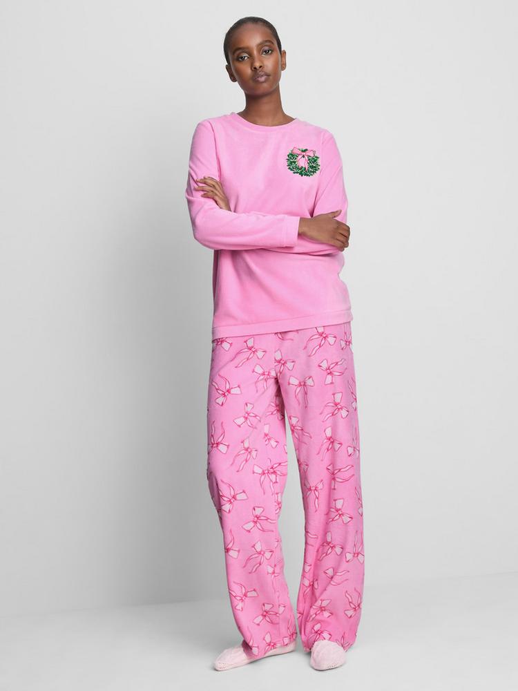 Primark Christmas Wreath Micro Fleece Pyjamas