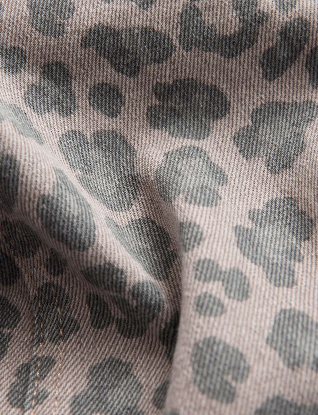 Grey Animal Print Wide Leg Jeans