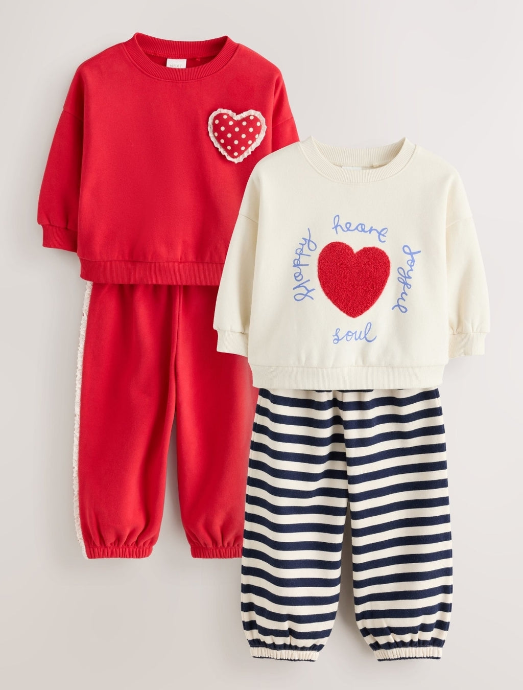 Red Sweatshirt and Barrel
Trousers Set 2 Pack
