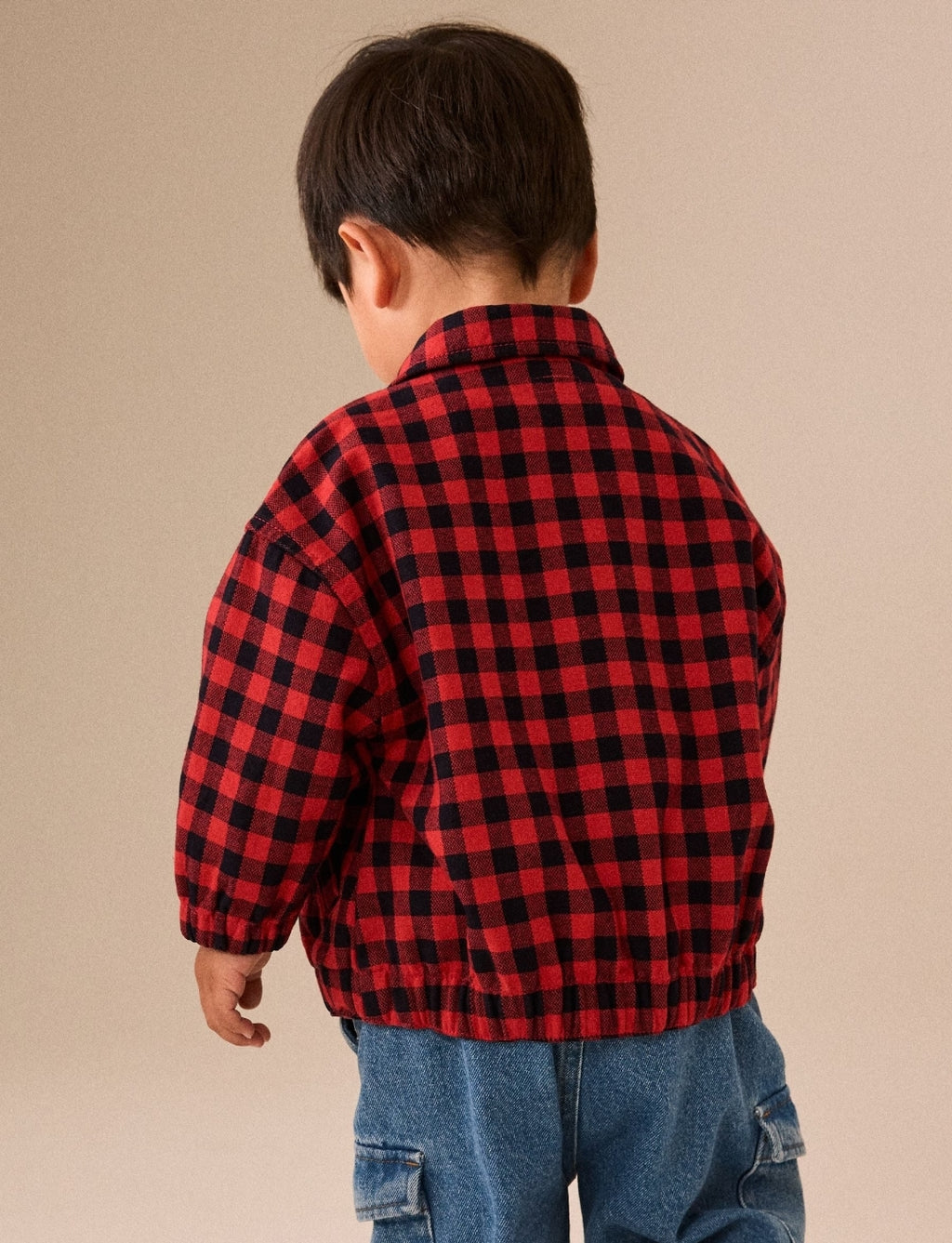 Red Cotton Twill Gingham Check
Overshirt