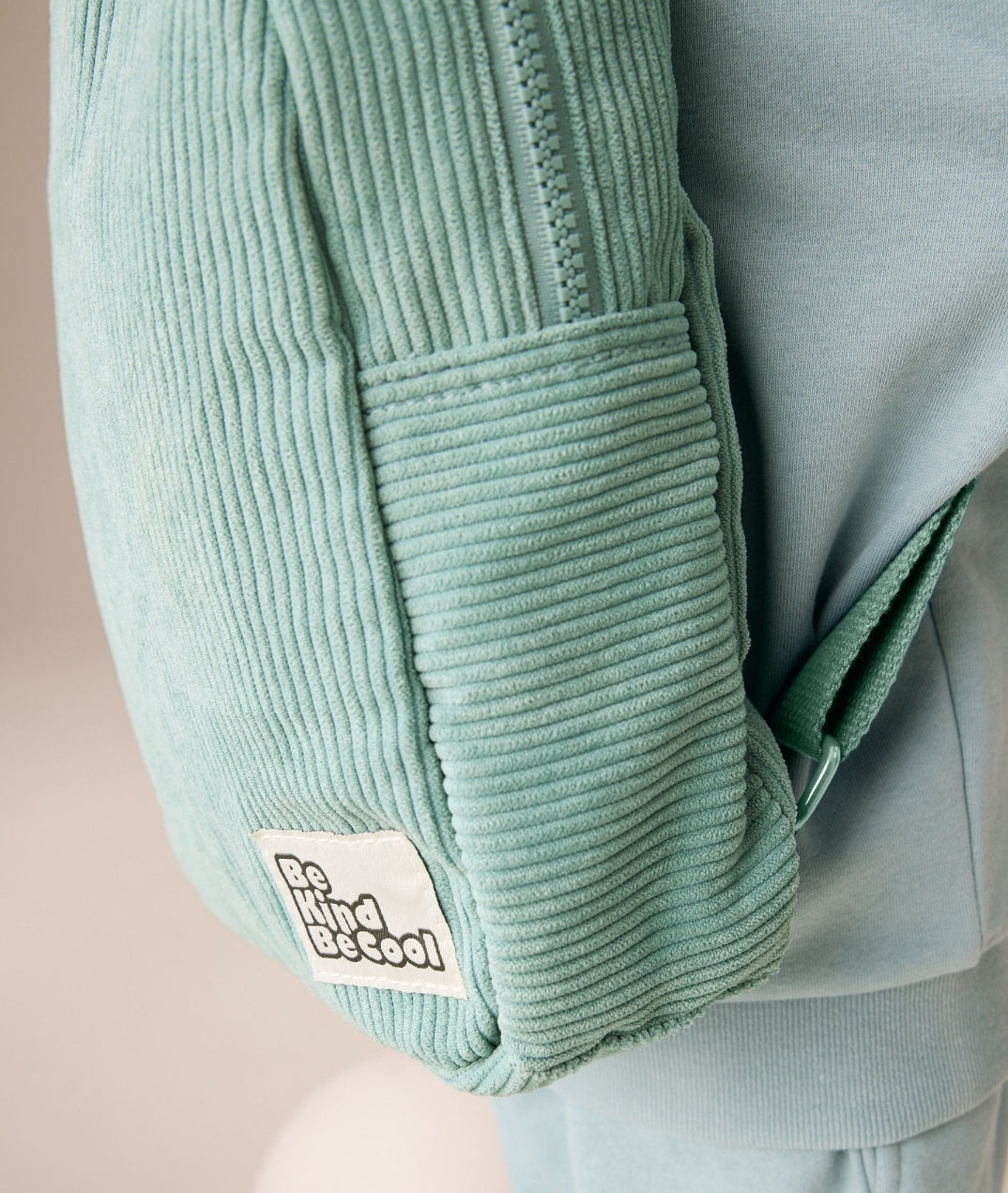 Sage Green Cord Corduroy Backpack 14 inches