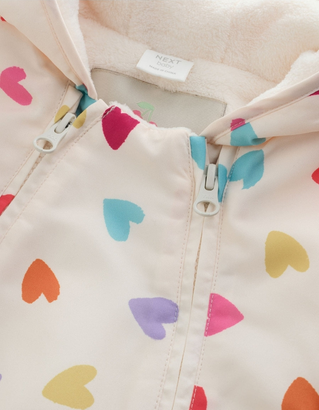 Multi Coloured Heart All Over
Printed Hooded Baby