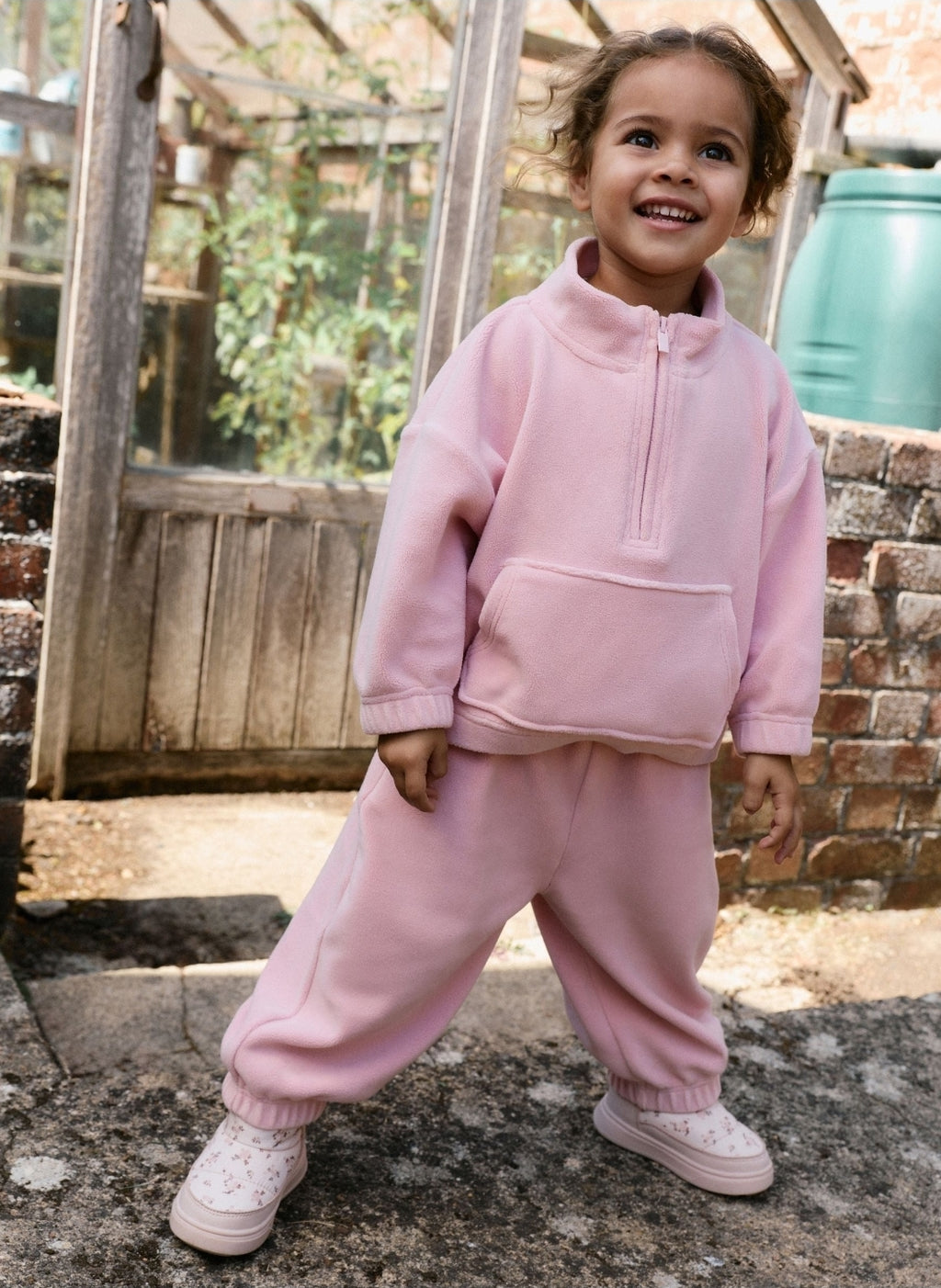 Mauve Purple Mesh Peplum Sweatshirt and Leggings Set
