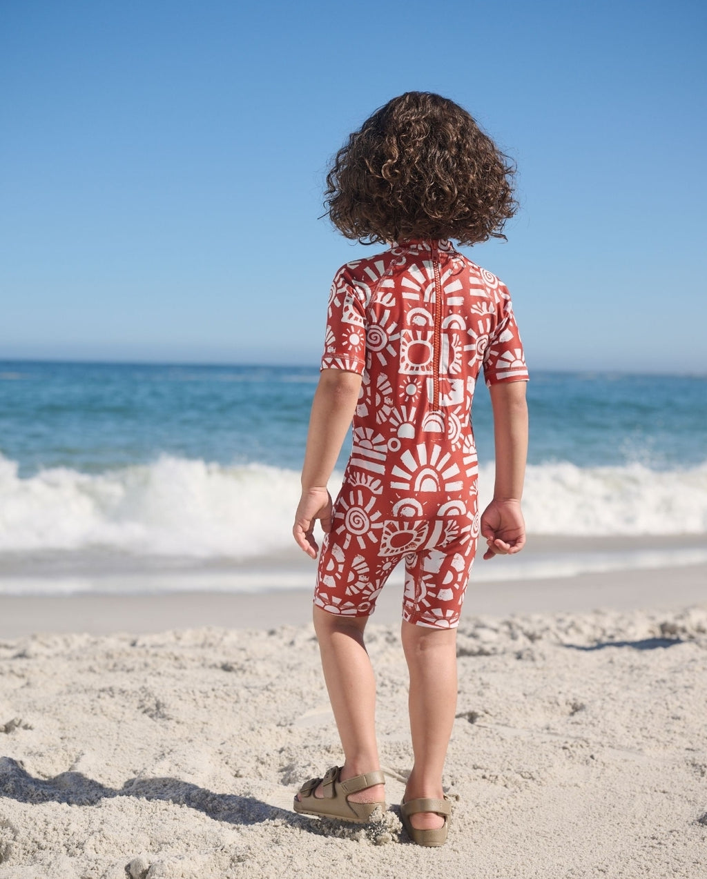 Brown Aztec Sunsafe All-In-One Swimsuit