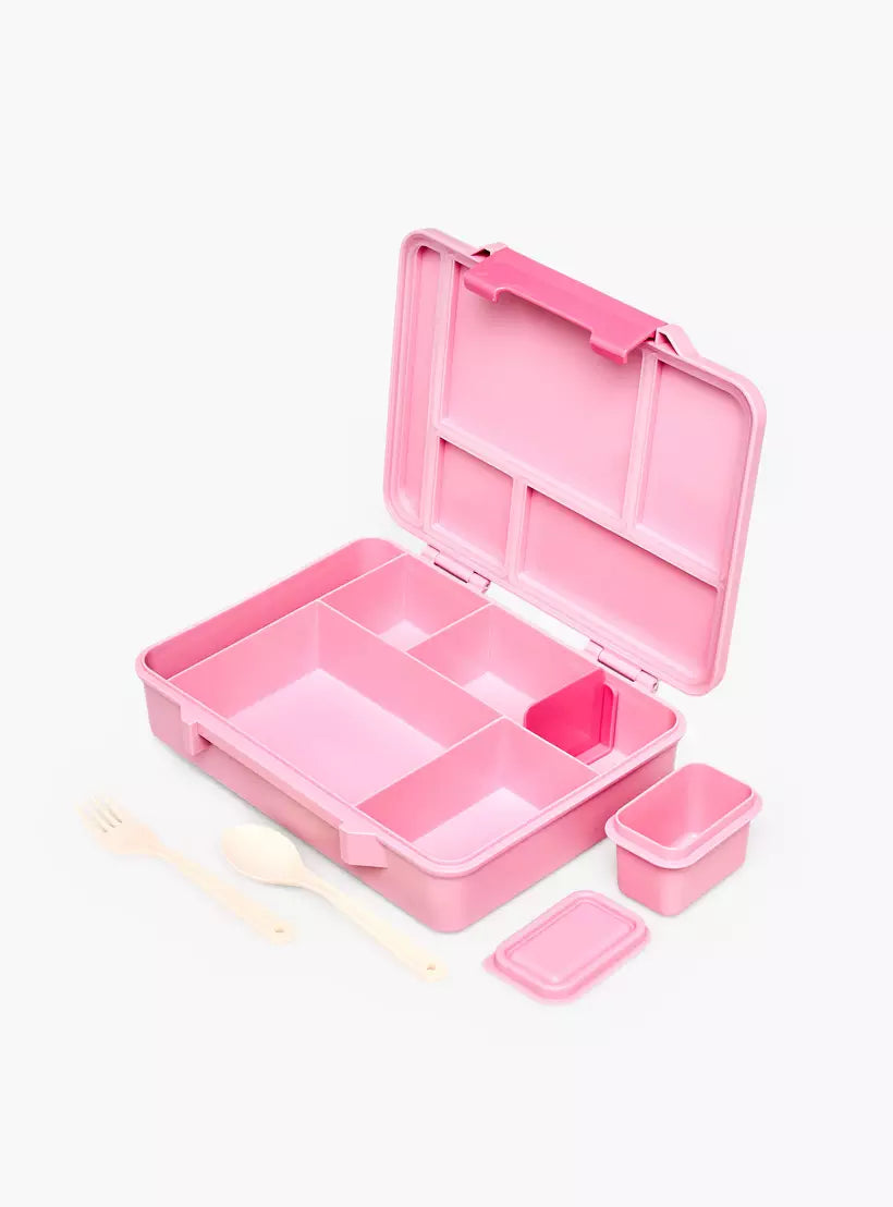 Sanrio Hello Kitty Print Bento Lunch Box for Girls with Cutlery