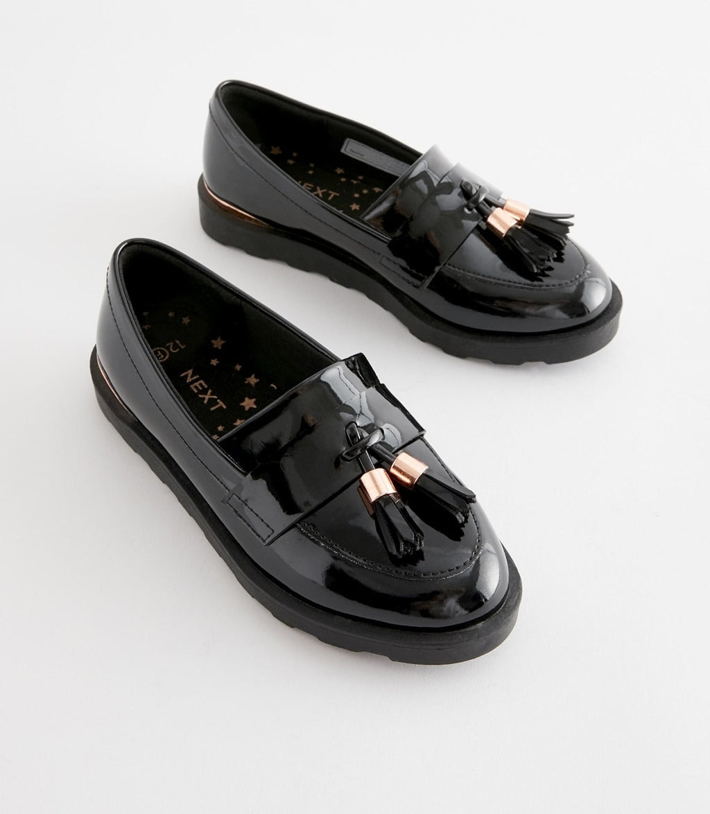 Black Rose Gold Standard Fit (F)
School Tassel Loafers