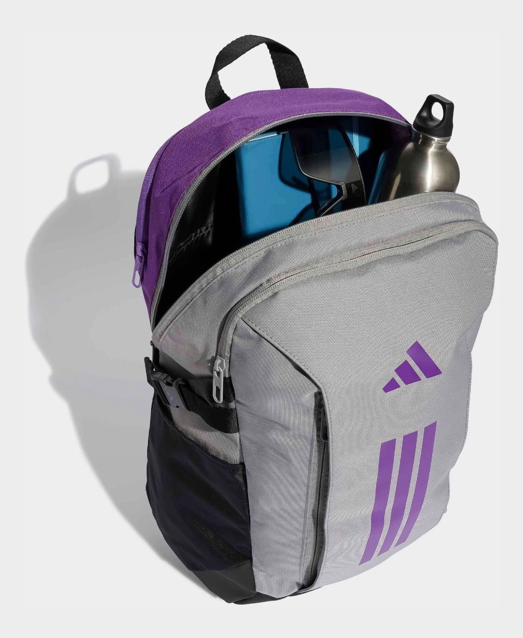 adidas Grey/Purple 3 Stripe VIII Bag