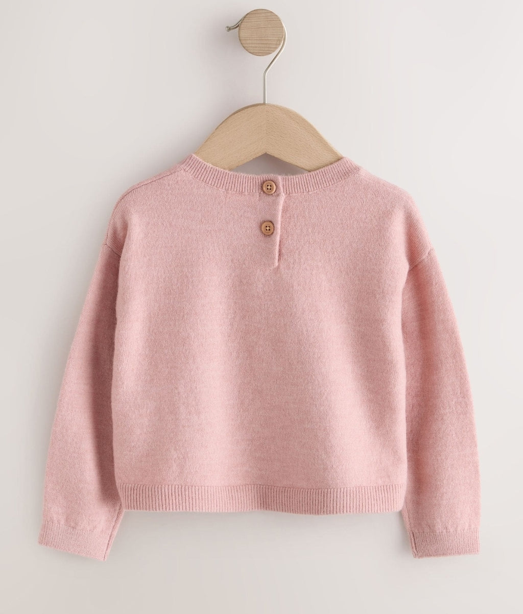 Pink Pooch Embroidered Boxy Jumper