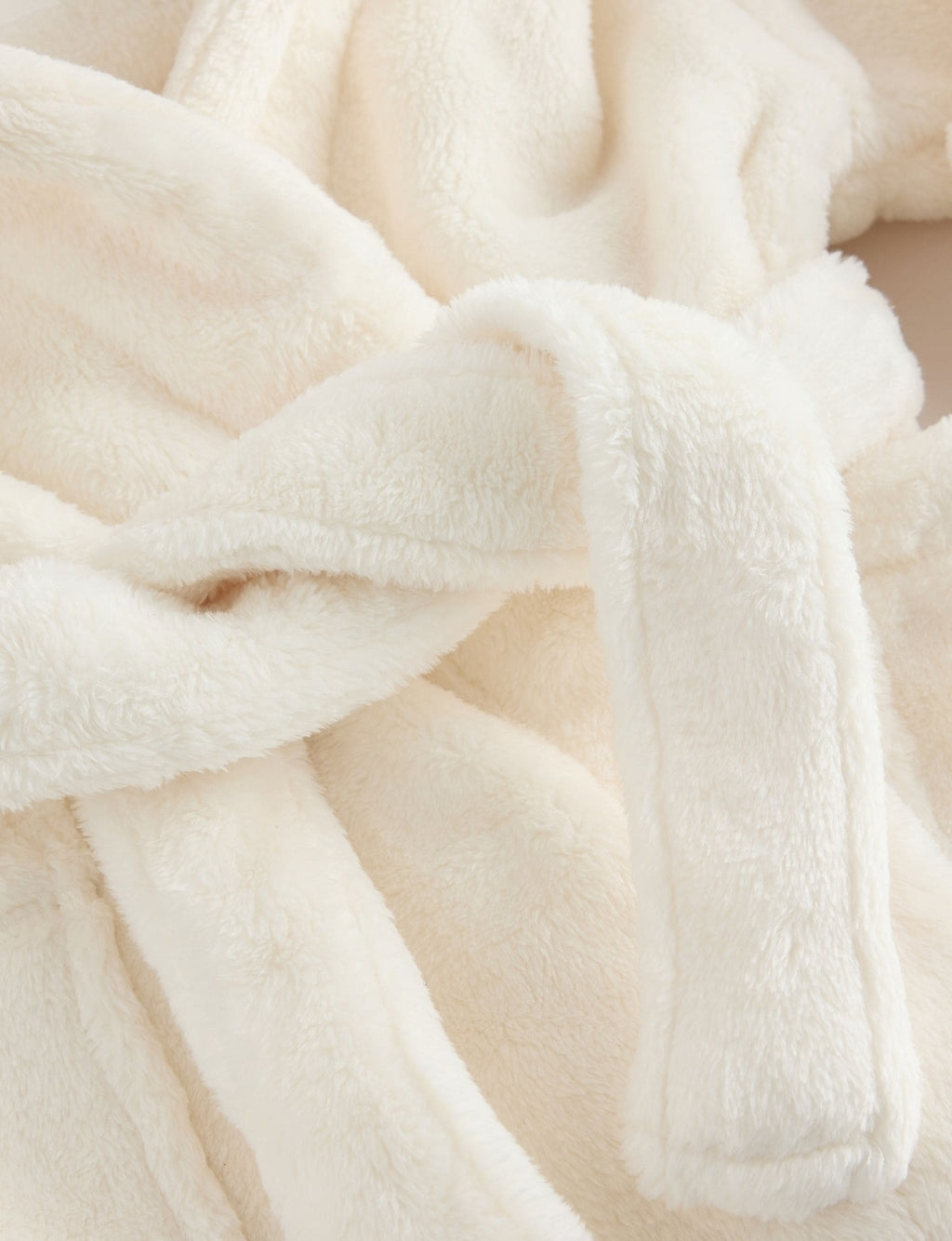 Ecru Soft Touch Fleece Dressing Gown