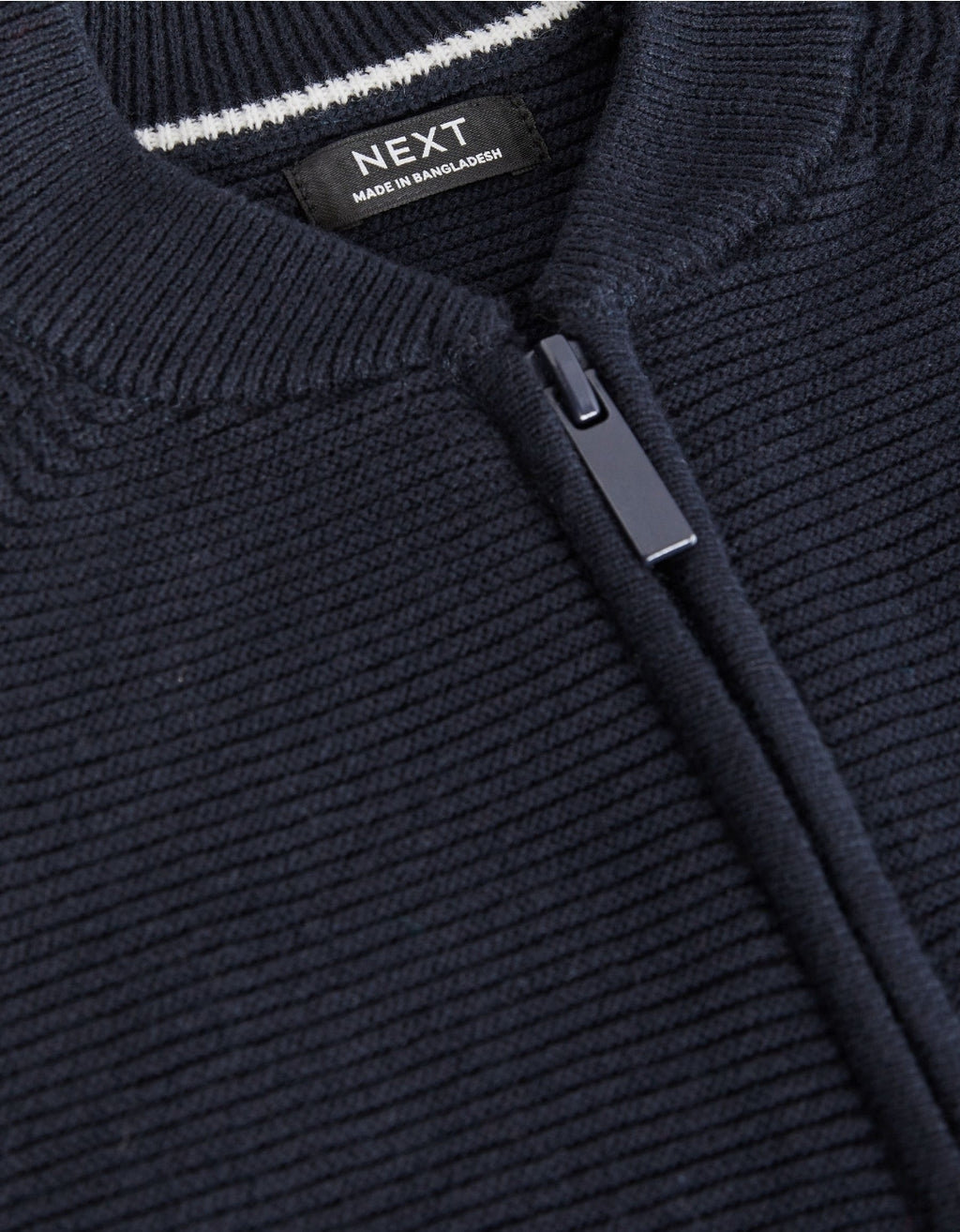 Navy Zip Up Cardigan
