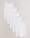 White Vests 5 Pack