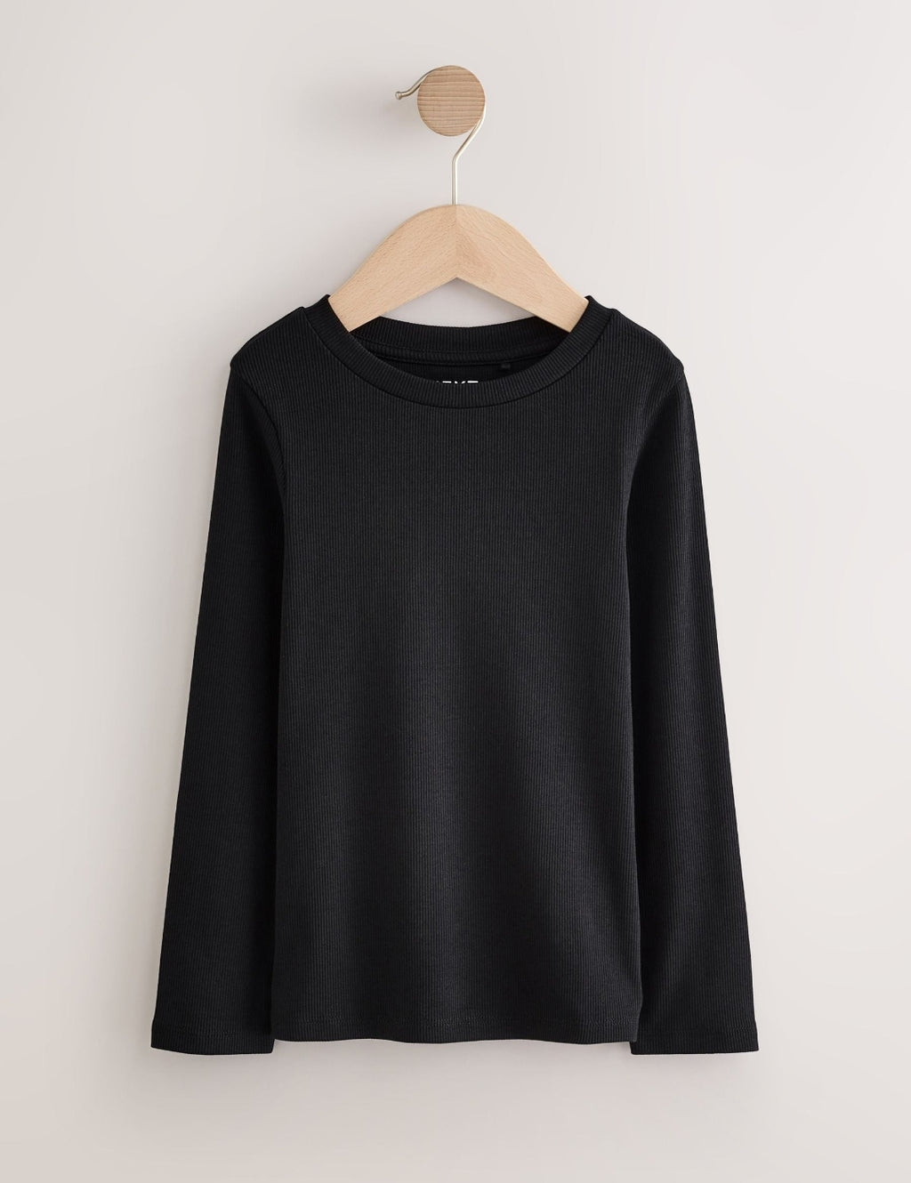 Black/Pink/White Long Sleeve Ribbed Tops 3 Pack