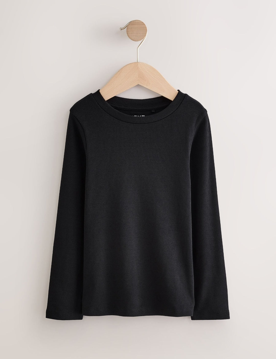 Black/Pink/White Long Sleeve Ribbed Tops 3 Pack