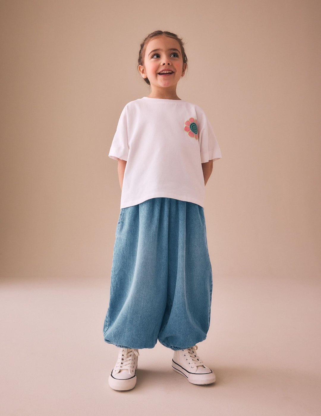 Mid Blue Cuffed Jeans