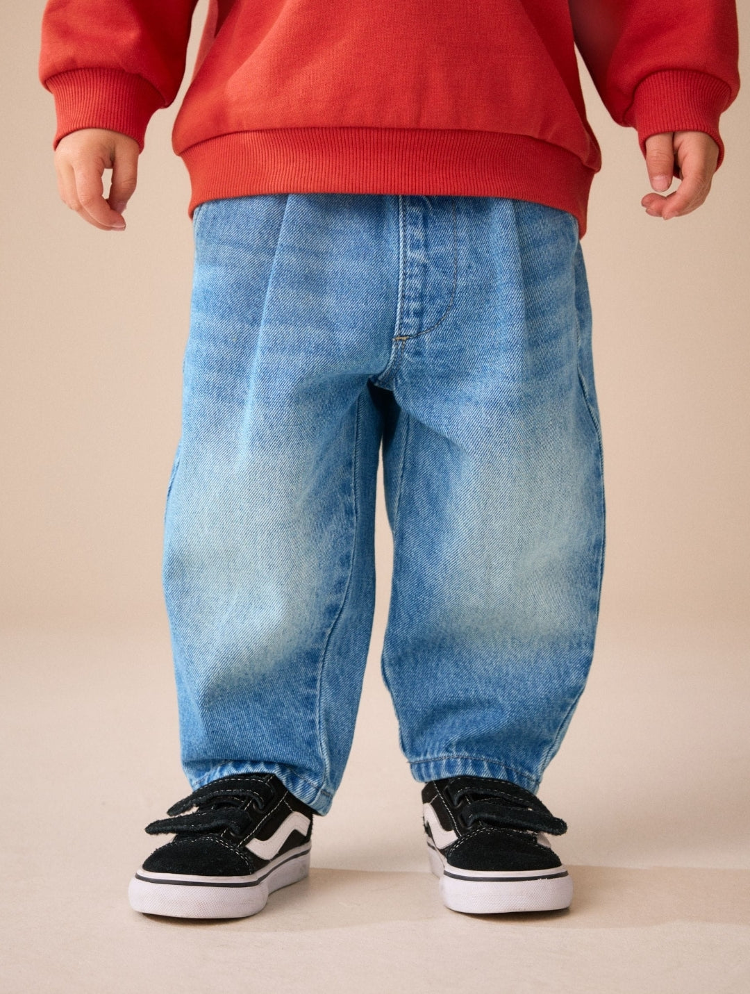 Mid Blue Denim Barrel Jeans